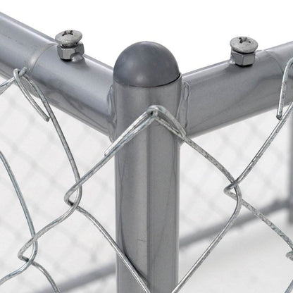 Lucky Dog 5 x 5 x 4 Foot Heavy Duty Outdoor Chain Link Dog Kennel (2 Pack) =- 125137