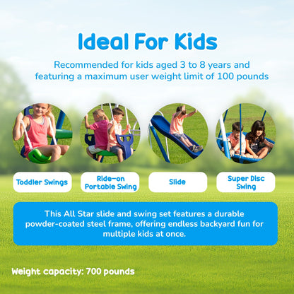 XDP Recreation All Star Playground Backyard Kids Play/Swing Set (For Parts) - 244813