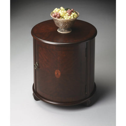 Butler Specialty Company Lawrie 20""W Drum Table, Dark Brown  - 1260024