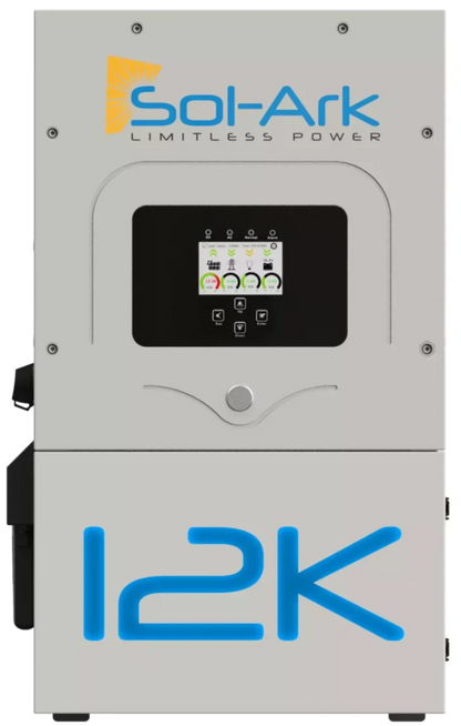 Sol-Ark 12kW Hybrid Inverter | All-In-One Solar Inverter | 13000W PV Input | 12000W Output | 48V 120/240V Split Phase | Sol-Ark 12K-2P