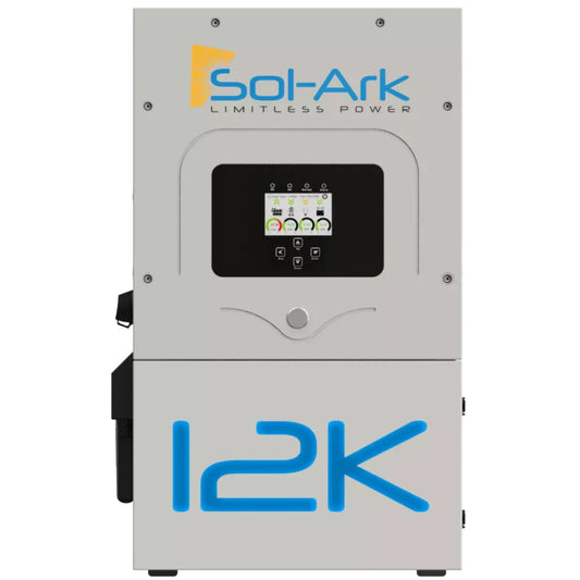Sol-Ark 12kW Hybrid Inverter | All-In-One Solar Inverter | 13000W PV Input | 12000W Output | 48V 120/240V Split Phase | Sol-Ark 12K-2P