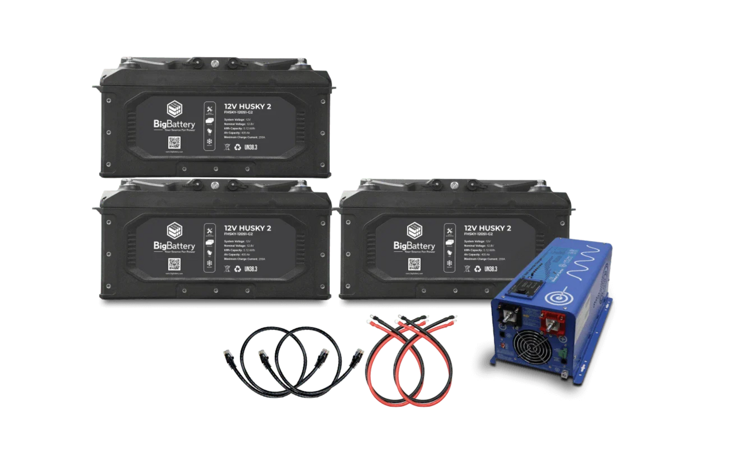 Aims Power 12V 3X HUSKY 2 Power Kit with AIMS (2000W | 15.36kWh) - K0740