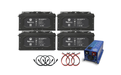 BigBattery 12V 4X HUSKY 2 Power Kit with AIMS (2000W | 20.48kWh) - K0741