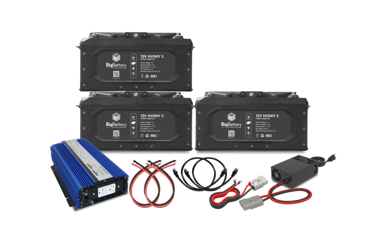 Aims Power 12V 3X HUSKY 2 Power Kit – AIMS Inverter Charger (2000W | 15.36kWh)