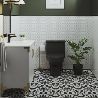 Swiss Madison Voltaire One-Piece Elongated Toilet Dual-Flush 1.1/1.6 gpf in Matte Black - SM-1T113MB