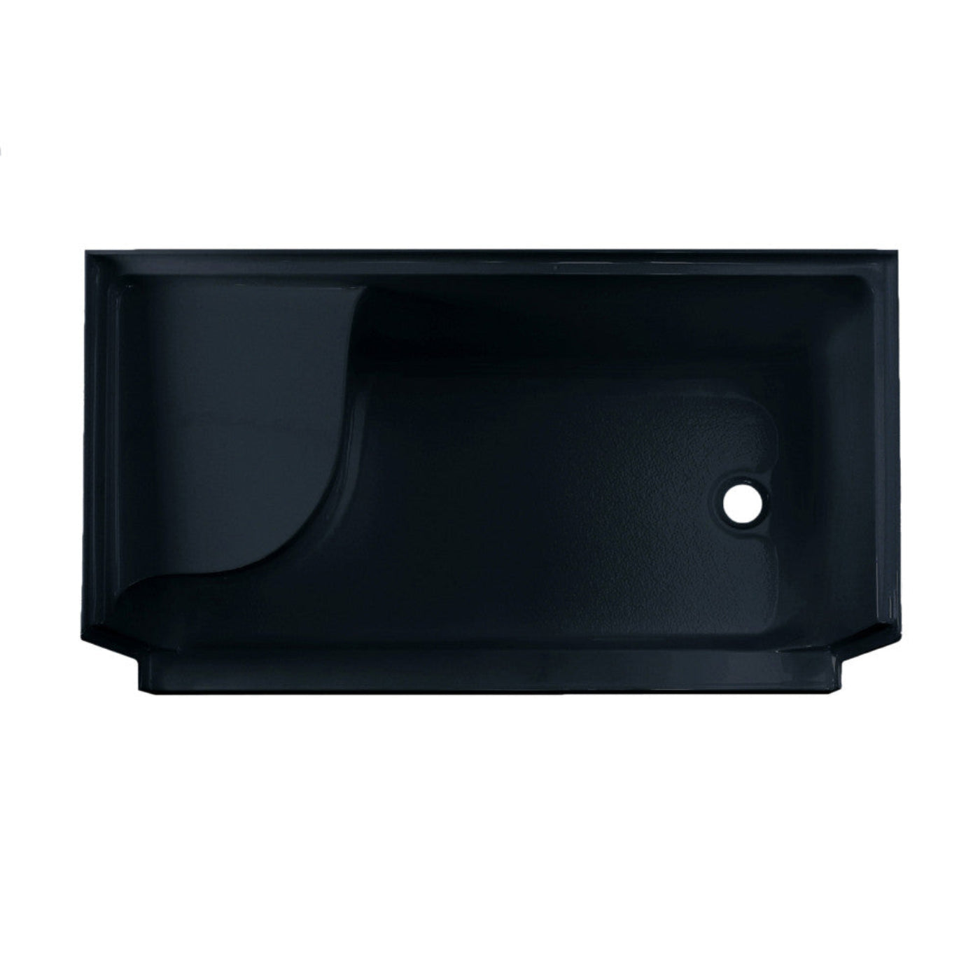 Swiss Madison Aquatique 60" x 32" Right Drain, Shower Base in Matte Black - SM-SB538MB