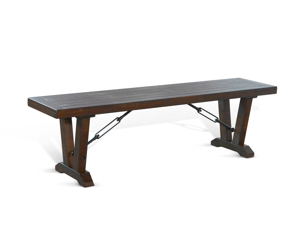 Sunny Designs Homestead - Bench With Turnbuckles - Tobacco Leaf - 1668TL