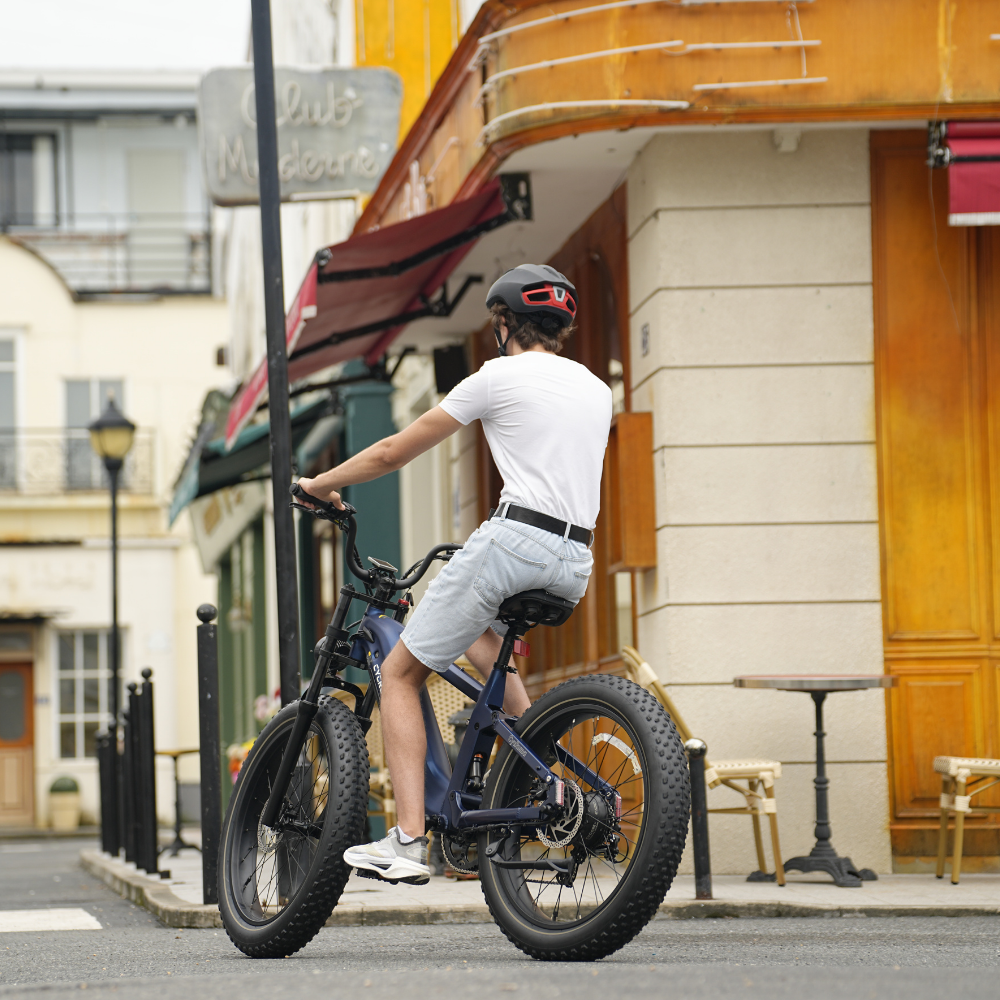 Samson Cycrown Roma Electric Bike All-Terrain Step-Over Frame 1500W 28 MPH 90 Mile Range 48V New - ROMA-INDIGO-BLUE