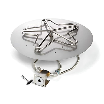 18″ Match Lit Fire Pit Kit with Penta Burner - PENTA18MLFPK-FLEX-NG