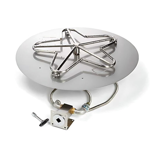 18″ Match Lit Fire Pit Kit with Penta Burner - PENTA18MLFPK-FLEX-NG