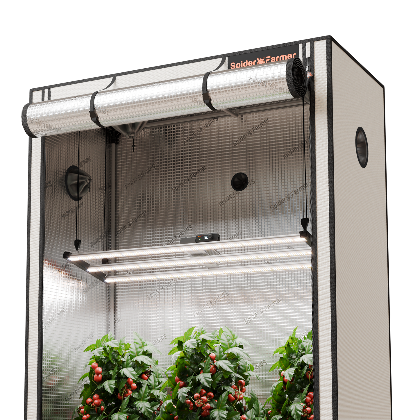 Spider Farmer Complete Grow Tent Kit – G4500 EVO 320W LED Lighting &amp; 2×4 Grow Tent for 3-6 Plant Setup, 2000D Mylar with High Reflectivity, Large Zippered Window
