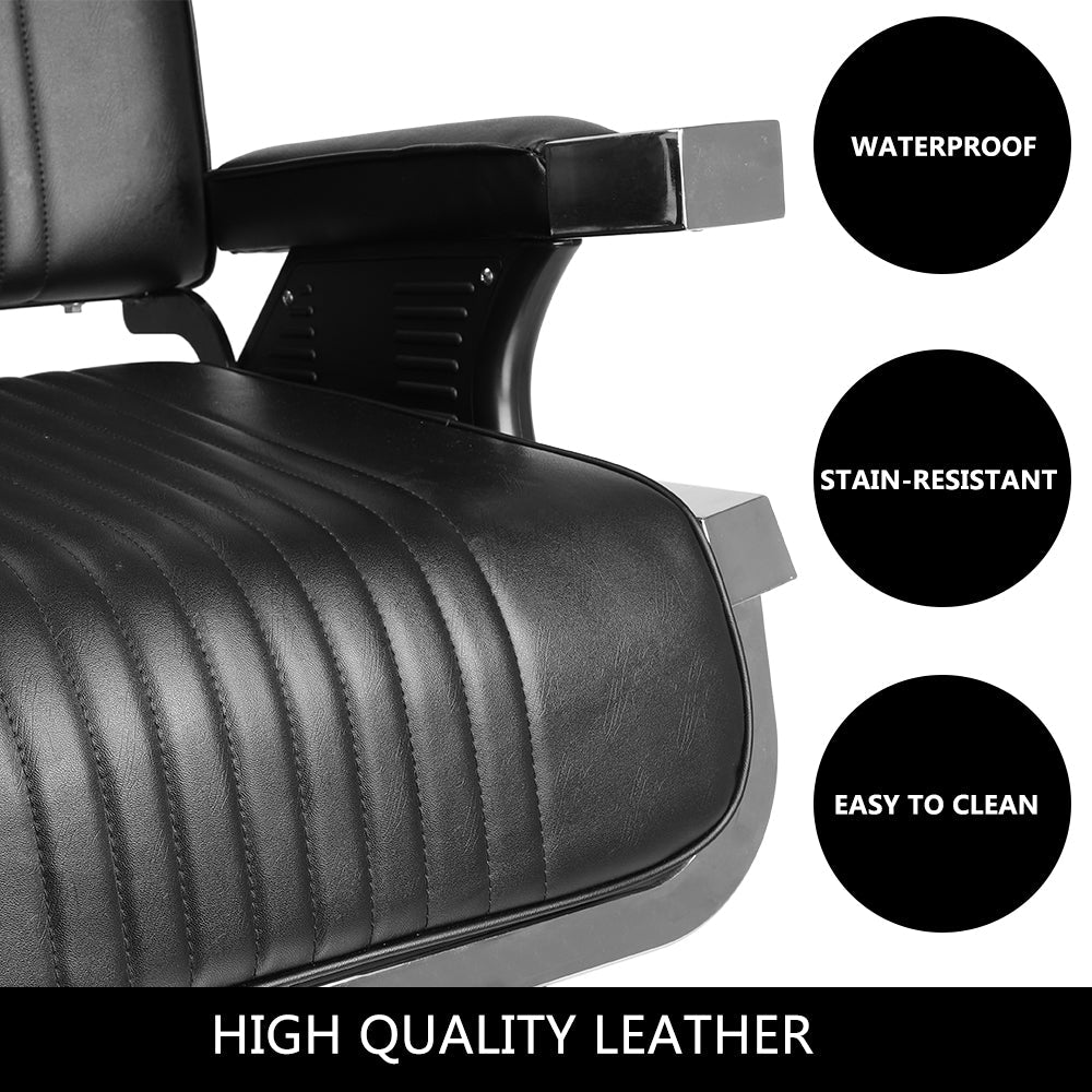 OmySalon PH773 Professional Heavy Duty Hydraulic Reclining Barber Chair - G89000773