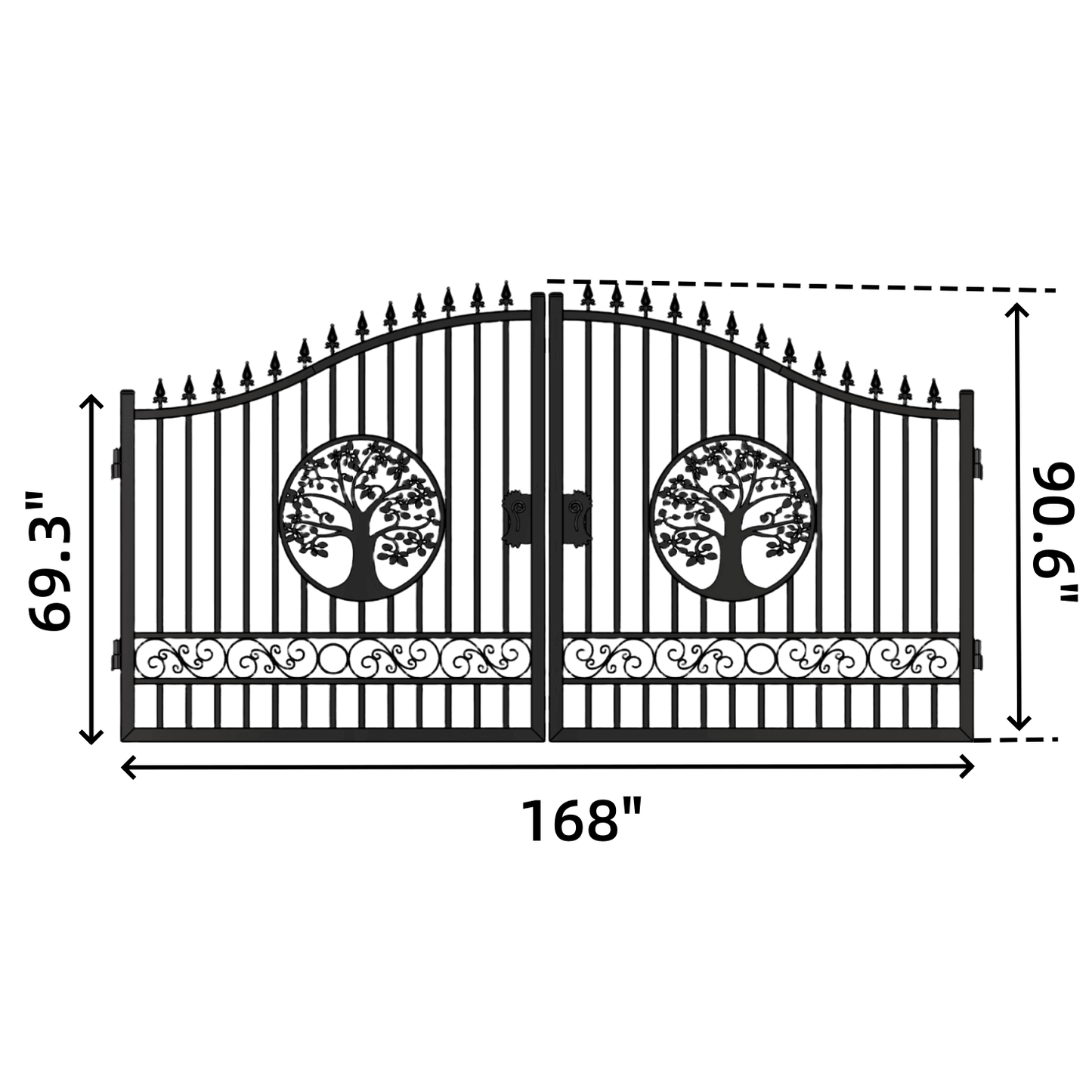 Chery Industrial 14' Iron Gate with Wider goalposts, No metal ball II000074NM