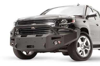Fab Fours CS15-F3552-1 Chevy Suburban 1500 2015-2020 Premium Front Bumper Sensor Winch Ready with Pre-Runner Guard