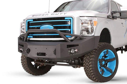 Fab Fours FS11-A2552-1 Ford F250/F350 Superduty 2011-2016 Premium Front Bumper Winch Ready with Pre-Runner Guard