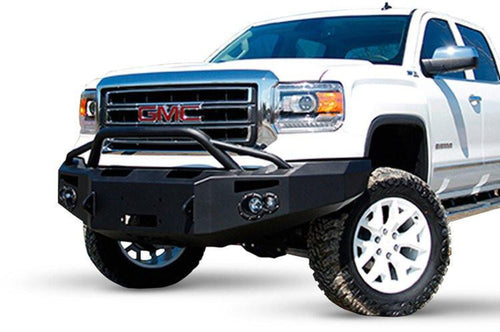 Fab Fours GS14-H3152-1 GMC Sierra 1500 2014-2015 Premium Front Bumper Winch Ready with Pre-Runner Guard