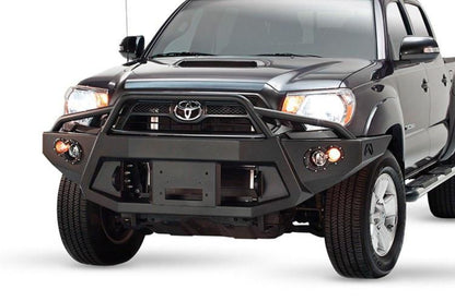 Fab Fours TT12-B1652-1 Toyota Tacoma 2012-2015 Premium Front Bumper Winch Ready with Pre-Runner Guard