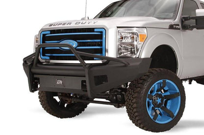 Fab Fours FS11-Q2562-1 Ford F250/F350 Superduty 2011-2016 Black Steel Elite Front Bumper Pre-Runner Guard with Tow Hooks