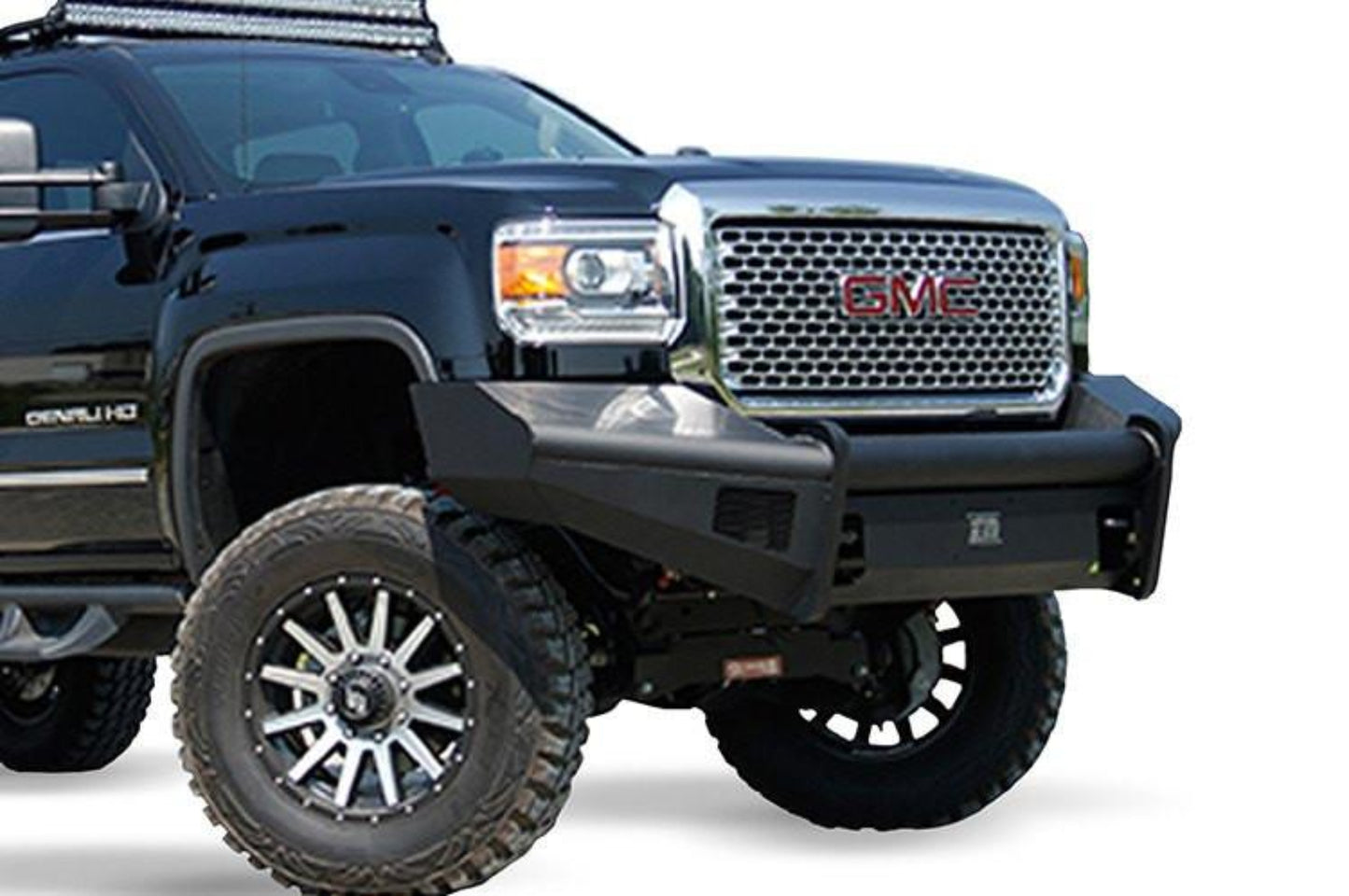 Fab Fours GM14-Q3161-1 GMC Sierra 2500/3500 2015-2019 Black Steel Elite Front Bumper No Guard with Tow Hooks