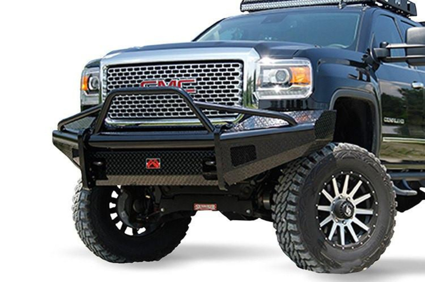 Fab Fours GM14-S3162-1 GMC Sierra 2500/3500 2015-2019 Black Steel Front Bumper with Pre-Runner Guard