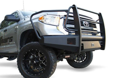 Fab Fours TT07-R1860-1 Toyota Tundra 2007-2013 Black Steel Elite Front Bumper Winch Ready with Full Guard