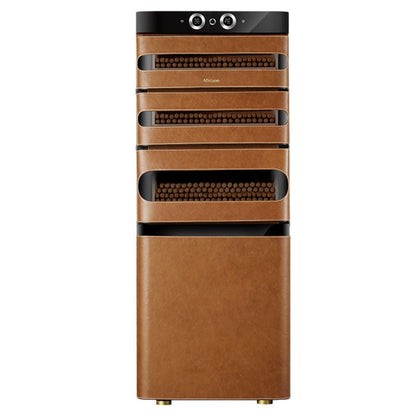 Afidano 1200 Ct Cigar Humidor, Temperature and Humidity Control with Classic Leather and Spanish Cedar Drawers - JC-152A