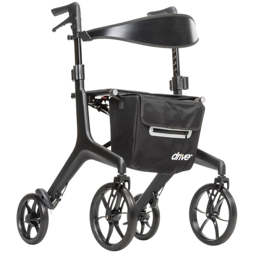 Drive Medical AeroCarbon Ultra-Lite Rollator Weighs 11.5 lbs - DMM-10278BK