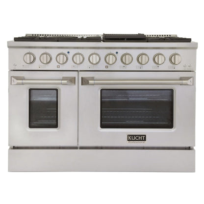 Kucht Professional 48 in. 6.7 cu ft. Natural Gas Range with Silver Knobs -  KNG481-S