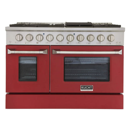 Kucht Professional 36 in. 5.2 cu ft. Natural Gas Range with Red Door and Silver Knobs -  KNG361-R