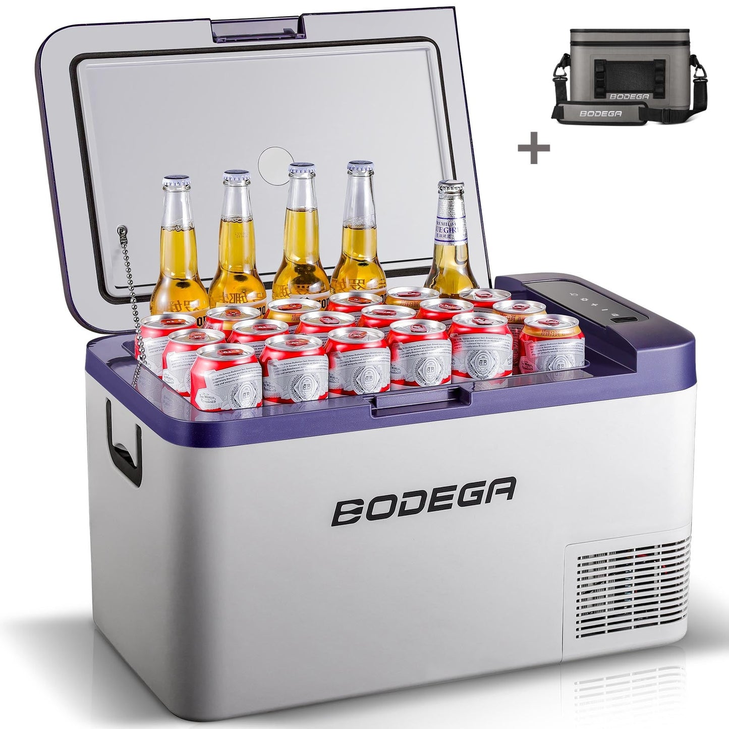 BODEGAcooler 20 Quart/18L K18 Portable Car Fridge/Freezer - Dark Blue - K18-Dark Bule-1