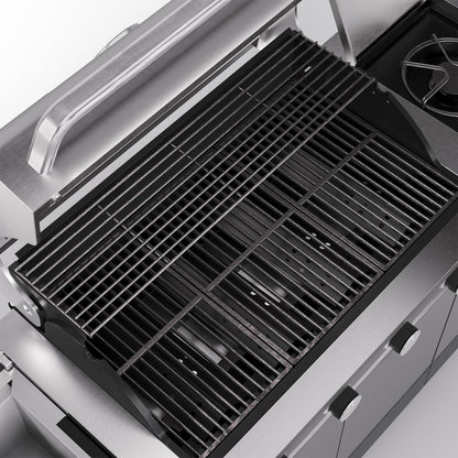 TYTUS Fresno 5-Burner LP/NG Convertible Grill in Stainless Steel + Shadow Stone - TDT-021-0702