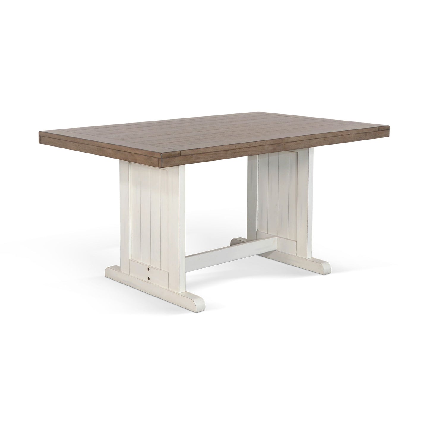Sunny Designs Pasadena - Rectangular Wood Dining Table - Buckskin / Marble White - 0113MB-T
