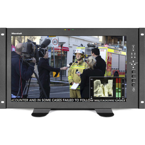 Marshall  17" LCD rack mount monitor with HDMI Input Waveform monitor and audio display w/ Stand - V-LCD171MD-3G-DT