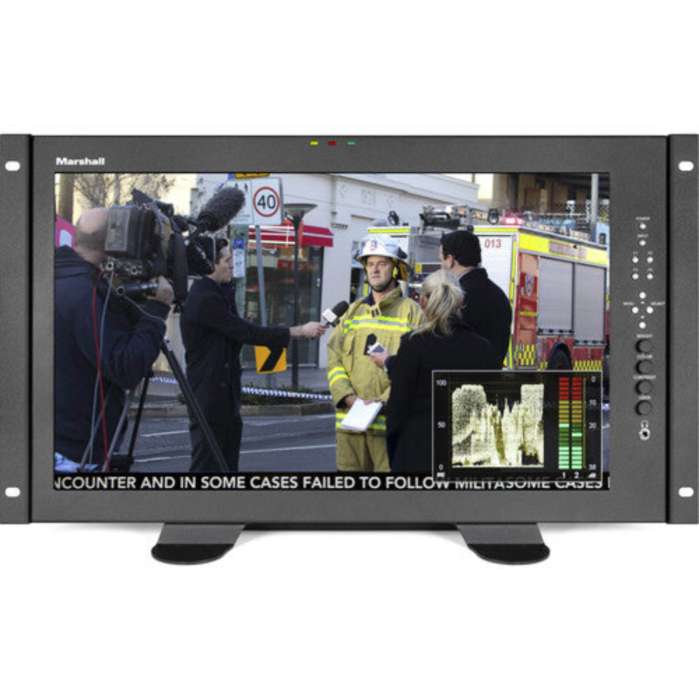 Marshall  17" LCD rack mount monitor with HDMI Input Waveform monitor and audio display w/ Stand - V-LCD171MD-3G-DT