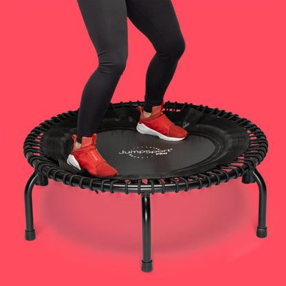 Disc-O-Bed JumpSport 370 Home Gym 39" Heavy Duty Fitness Trampoline with 4-In-1 DVD, Black - 168416