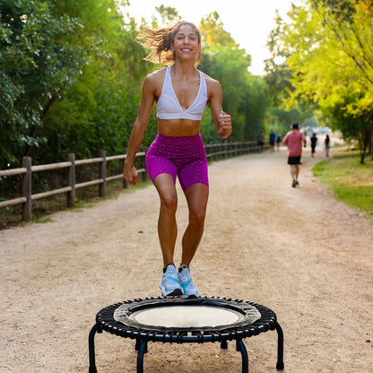 Disc-O-Bed JumpSport 350 PRO Indoor Lightweight 39" Fitness Trampoline w/4 Videos - 411439