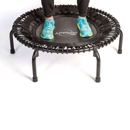 Disc-O-Bed JumpSport 350 PRO Indoor Lightweight 39" Round Fitness Trampoline with 4 Videos - 168417