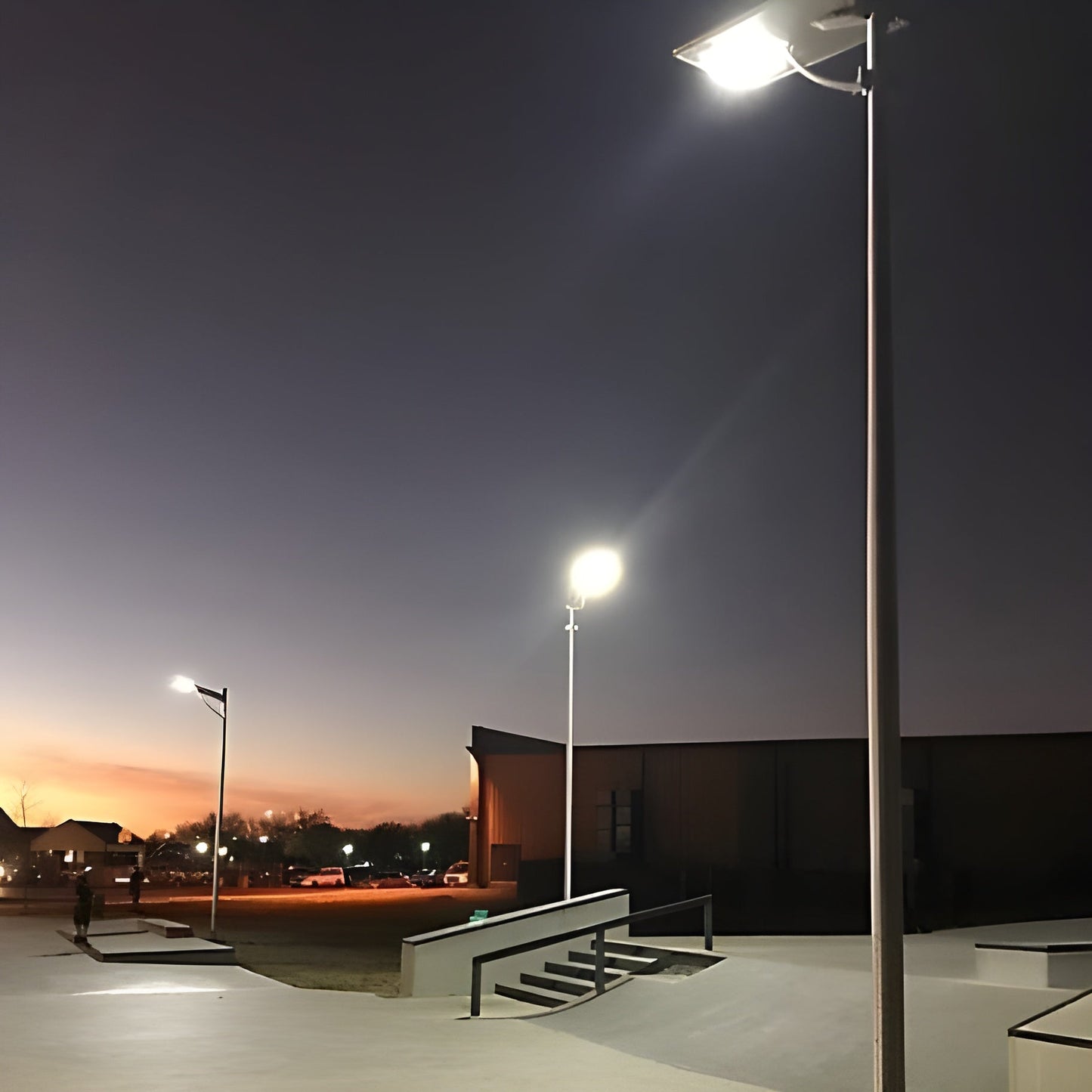 AVS Energy Solar LED Street Light 100 Watt 11000 Lumens 5000K Parking Lot Light Solar All in One Street Light  - AVS-AI1-100W