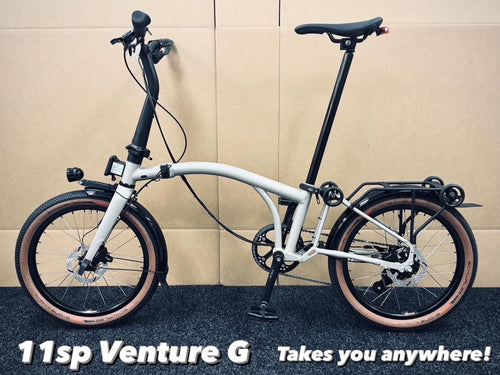 Brompton Venture G Line Alfine 11-Speed Trail Dust White Medium or Large