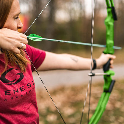 Genesis Archery Compound Bow Adjustable Sizing for Left Handed, Green (3 Pack) - 323631