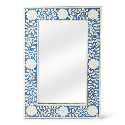 Butler Specialty Company Olivia Bone Inlay Wall Mirrored, Blue  - 1855070