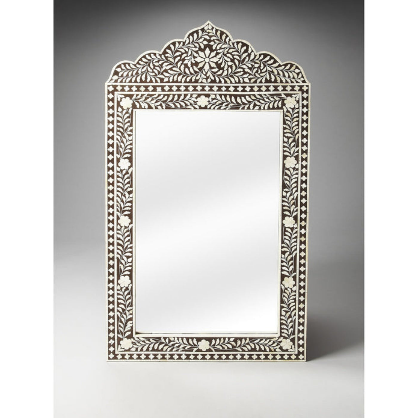 Butler Specialty Company Victoria Bone Inlay Wall Mirrored, Dark Brown -  1856070