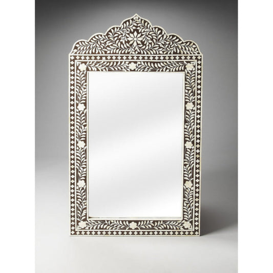 Butler Specialty Company Victoria Bone Inlay Wall Mirrored, Dark Brown -  1856070