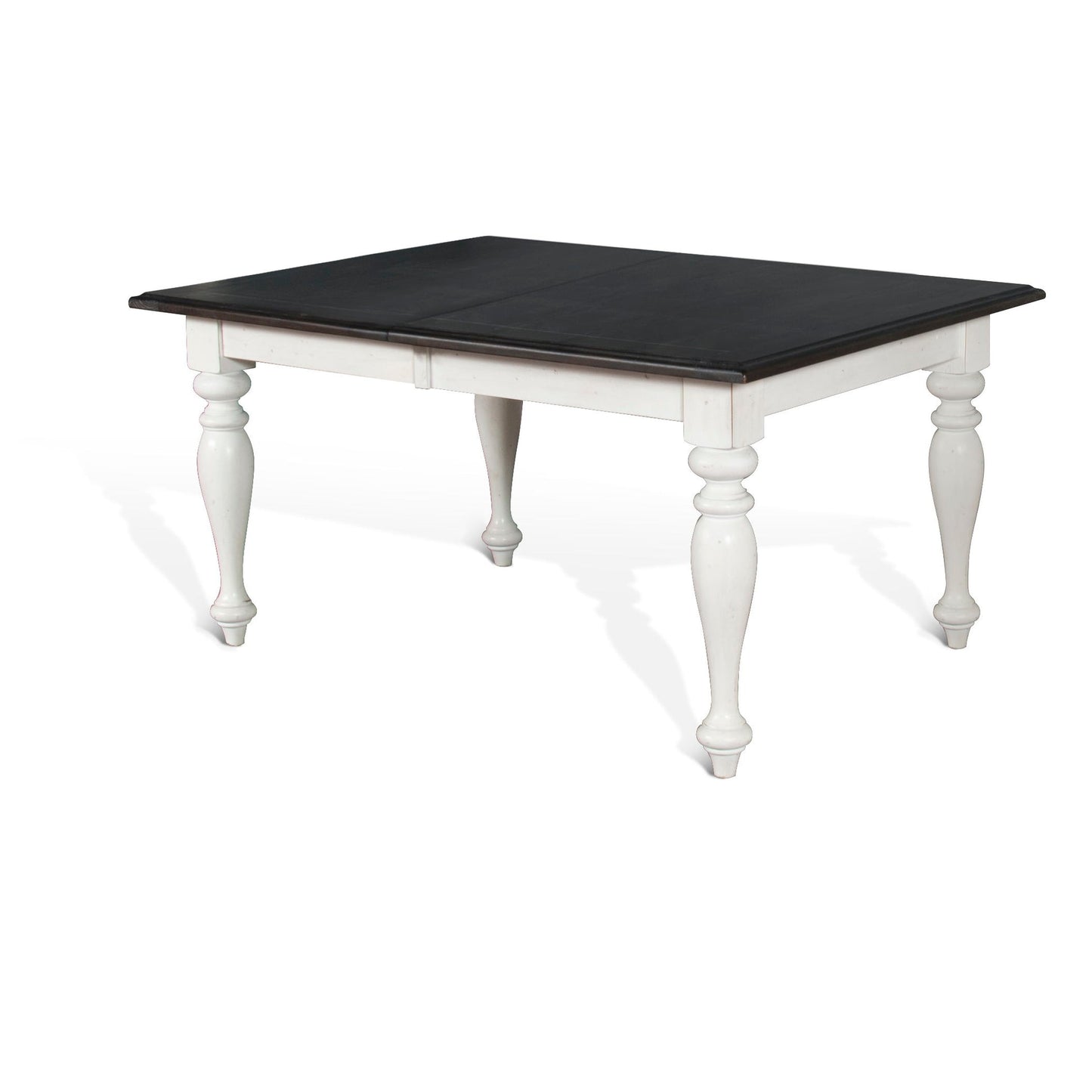 Sunny Designs Carriage House - Rectangular Dining Table With Extensions - Cottage White / Europen Dark - 1015EC