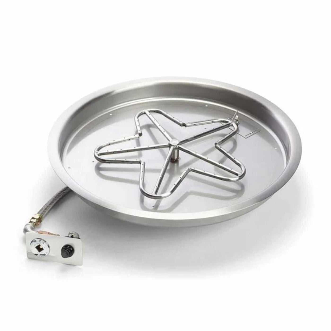 25" Round Bowl Pan, Battery Operated Push Button Ignition Kit - PENTA25-FPK-NG
