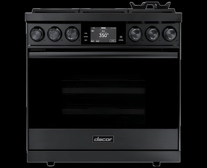DACOR 36" Range, Graphite Stainless Steel, Liquid Propane - DOP36M86DPM-KT