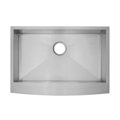 Swiss Madison Tourner 30 x 21 Stainless Steel, Single Basin, Farmhouse Kitchen Sink with Apron - SM-KS760