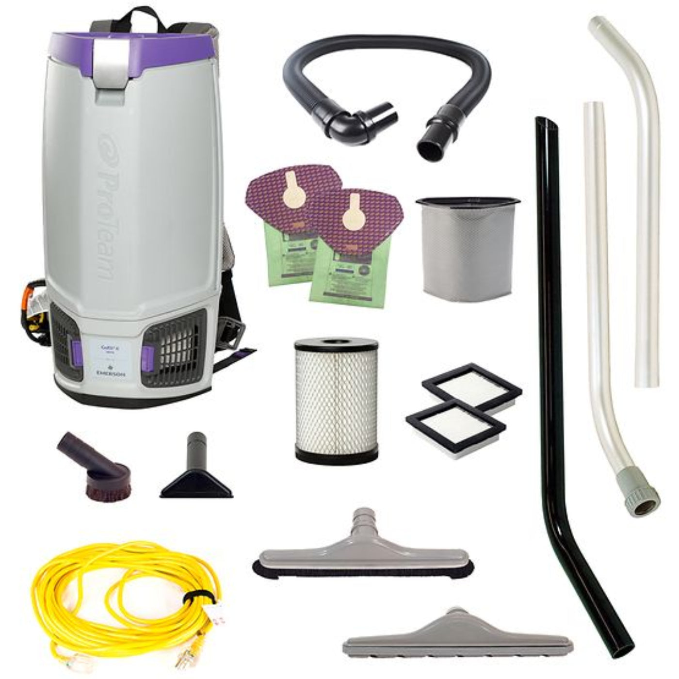 Proteam GoFit 6 HEPA, Backpack Vacuum, 10 QT, 13.3lbs, Mold and Remediation Kit - 107766