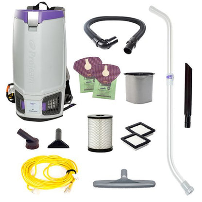 Proteam GoFit 6 HEPA, Backpack Vacuum, 10 QT, 13.3lbs, Xover Kit, - 107767