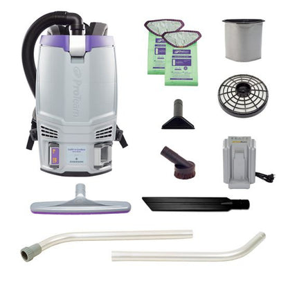 ProTeam  Cordless Backpack Vacuum with 2-Piece Wand Kit - PT-107787